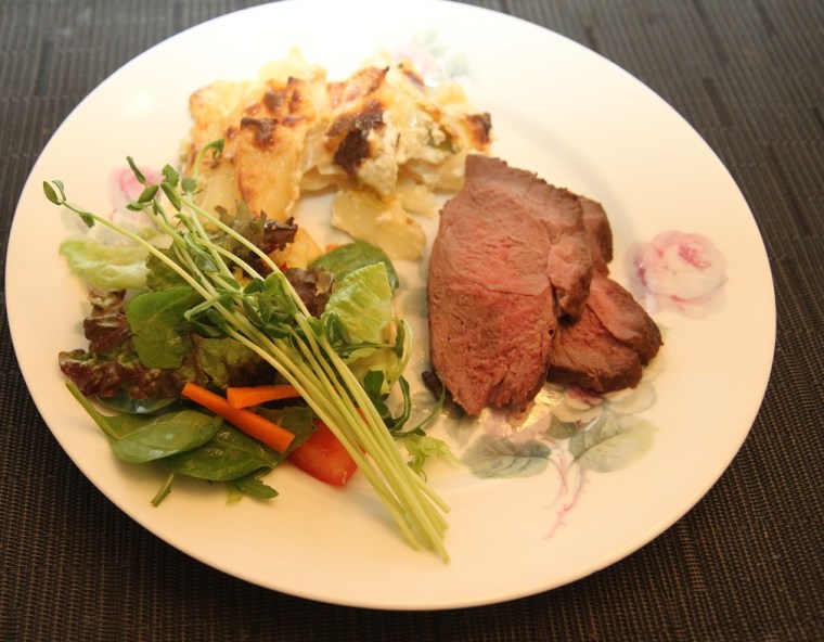 rådjur med potatissallad